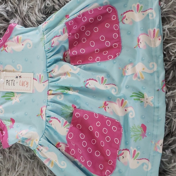 Seahorse Pete + Lucy Dress 0 To 6 Months - Picture 2 of 7